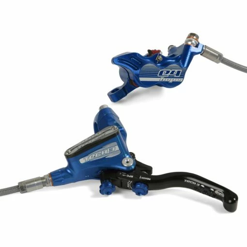 Frein à Disque Hope Tech 3 E4 (sans Disque) 3 Frein à Disque Hope Tech 3 E4 (sans Disque) -Promos Pièces de freins Magasin Hope Tech 3 E4 Brake No Rotor Disc Brake Callipers Blue 2019 T3E4BBFR 1