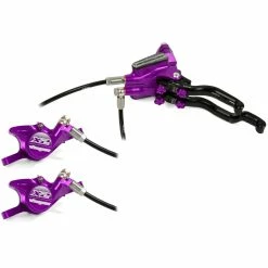 Frein à Disque Hope Tech 3 X2 DUO (sans Disque) -Promos Pièces de freins Magasin Hope Tech 3 X2 DUO Disc Brake No Rotor Disc Brake Callipers Purple T3X2DPUL
