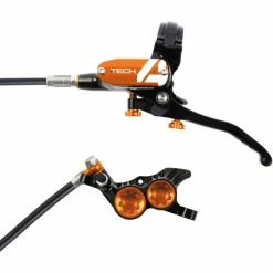 Frein Hope Tech 4 E4 (sans Disque) 30 Frein Hope Tech 4 E4 (sans Disque) -Promos Pièces de freins Magasin Hope Tech 4 V4 Brake No Rotor Disc Brake Callipers Black Orange T4V4CL