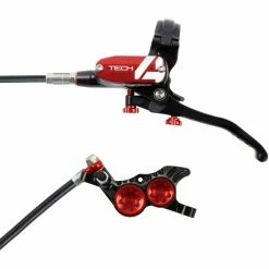 Frein Hope Tech 4 E4 (sans Disque) 32 Frein Hope Tech 4 E4 (sans Disque) -Promos Pièces de freins Magasin Hope Tech 4 V4 Brake No Rotor Disc Brake Callipers Black Red T4V4RL
